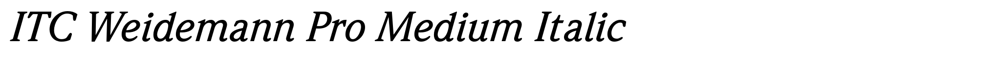 ITC Weidemann Pro Medium Italic image